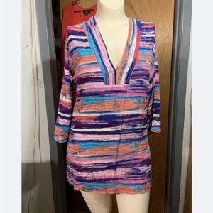 Liz Claiborne 100% Rayon size XL beach cover up bonus bra size 14 NWT